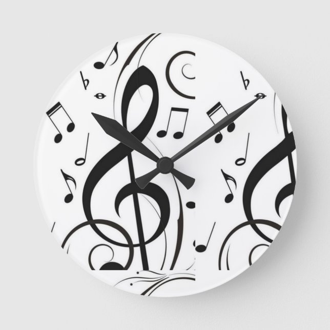 ***MUSIC MUSIC MUSIC*** ROUND CLOCK (Front)