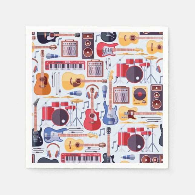Music Musical Instruments Paper Napkin (Front)