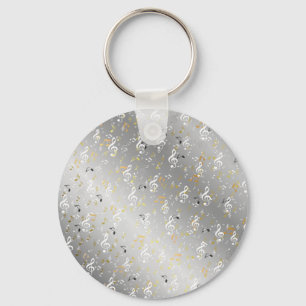 music, musical, note, white, melody, clef, sound, key ring