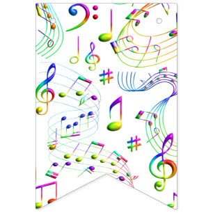 Music Musical Notes Colorful Bunting