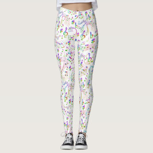 Music Musical Notes Colorful Leggings