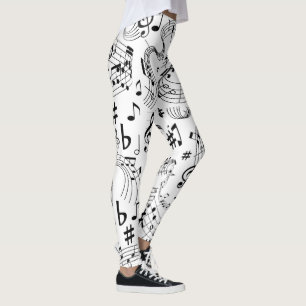 Music, Musical Notes Leggings