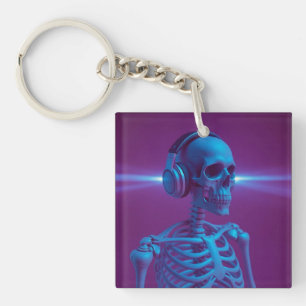 Music Never Dies Skeleton Key Ring