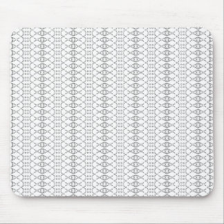 Music Nordic Knit Text ASCII Art Black and White Mouse Pad