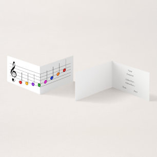 Music Notation Guide for Kids Music Professional Business Card