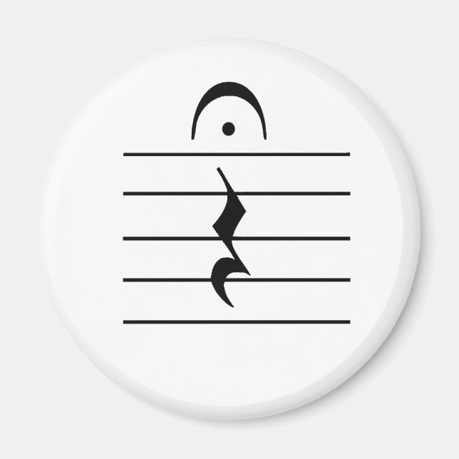 Music Notation Rest Blank Magnet (Front)