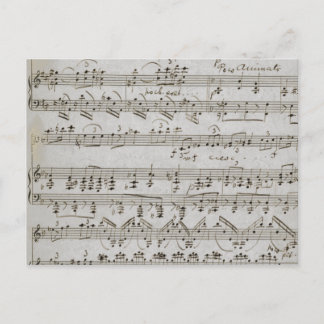 Music Notation Vintage Sheet Music Postcard