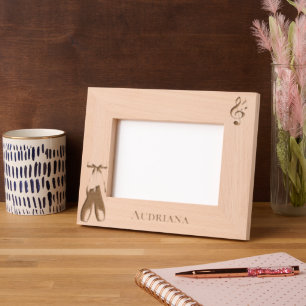 Music Note Ballet Shoes Personalized Etched Frames
