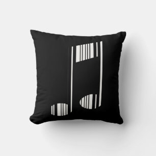 MUSIC NOTE BAR CODE Musical Barcode Pattern Cushion