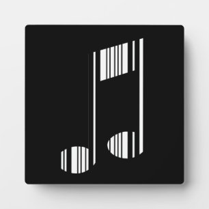 MUSIC NOTE BAR CODE Musical Barcode Pattern Plaque
