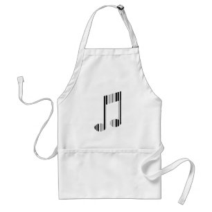 MUSIC NOTE BAR CODE Musical Barcode Pattern Standard Apron