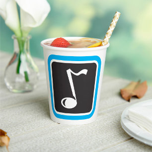 Music Note Bold Minimalist Musical Symbol  Paper Cups
