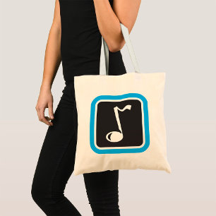 Music Note Bold Minimalist Musical Symbol  Tote Bag