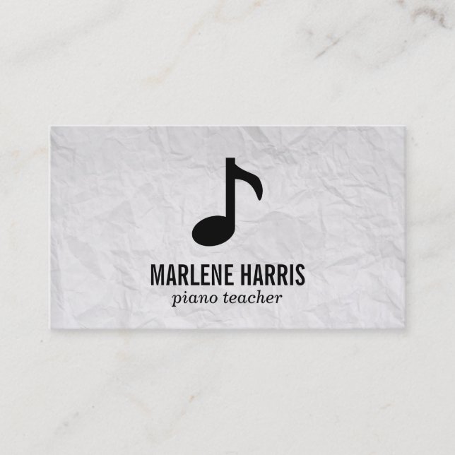 Music Note Business Card (Front)
