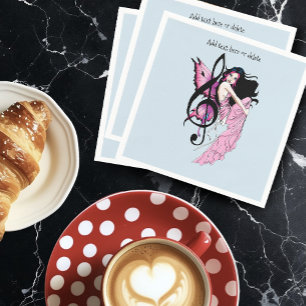 Music Note Butterflies Fairy Napkin