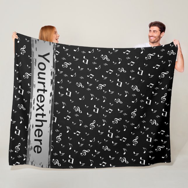 music, note, clef, band, symbol, shiny, elegant, fleece blanket (In Situ)