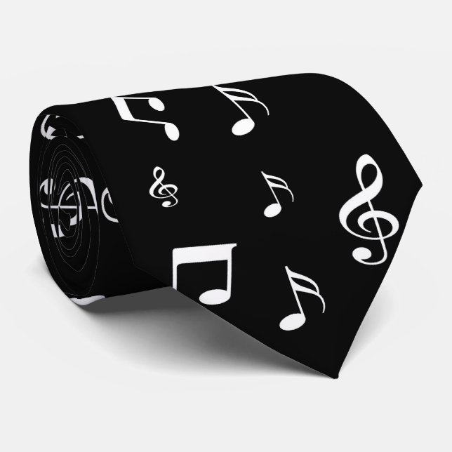 music, note, clef, band, symbol, shiny, elegant, tie (Rolled)