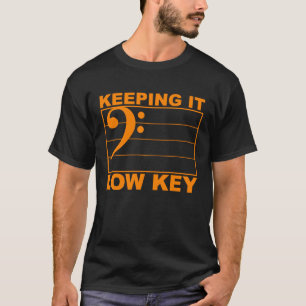 Music Note Clef  Baritone Trombone Musician Men Wo T-Shirt