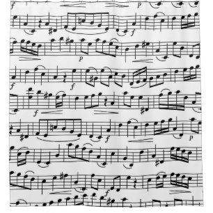 Music Note Design Shower Curtain