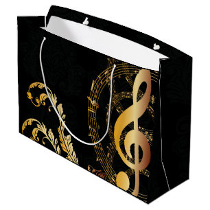 Music Note elegant Luxury design Large Gift Bag