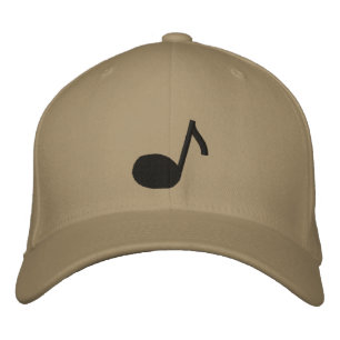 Music Note Embroidered Cap