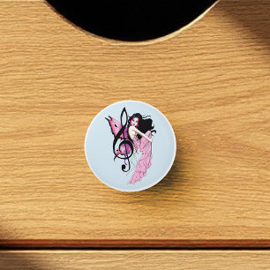 Music Note Fairy Ceramic Knob