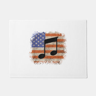 Music note for men gift american flag patriotic fu doormat