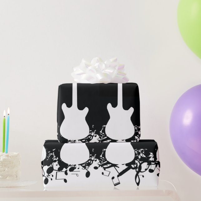 Music Note Guitar Classic Gift Wrapping Paper (Party Gifts)