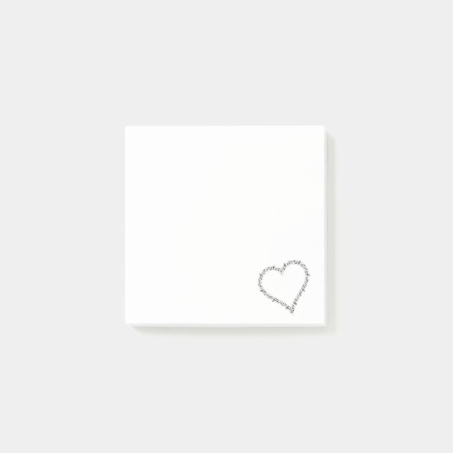 Music Note Heart Post-It Notes (Front)