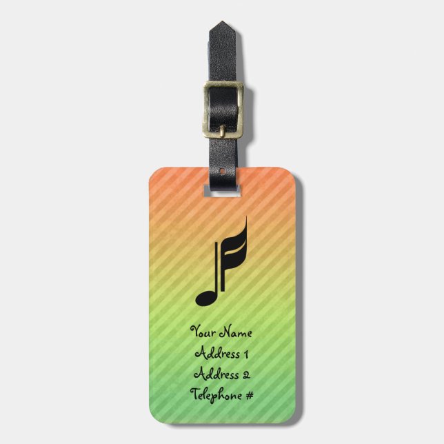 Music Note Luggage Tag (Front Vertical)