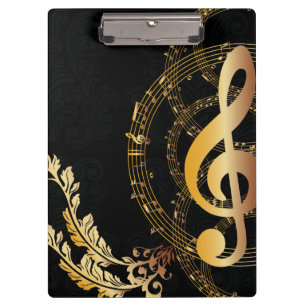 Music Note Luxury gold design Clipboard