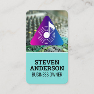 Music Note Mixer Engineer Sound Board Business Card