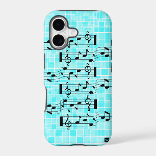 Music Note Mosaic iPhone 5 Case-Mate Case Light Bl