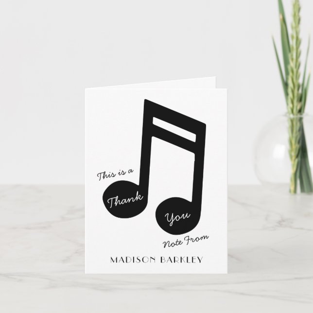 Music Note Musician Teacher Card (Front)