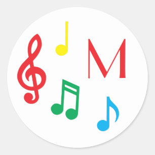 Music Note Musician Teacher Classic Round Sticker