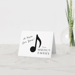 Music Note Musician Teacher Note Card