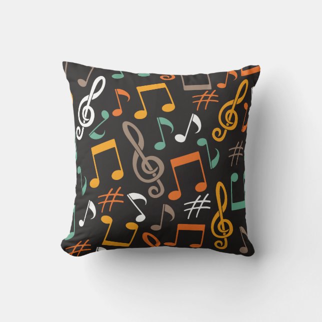 Music note pattern cushion (Front)