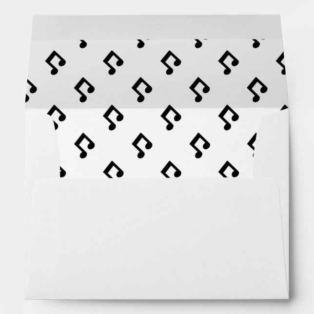 Music Note Pattern Envelope (Back (Bottom))