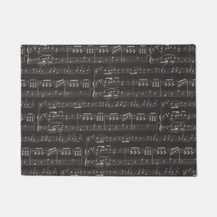 music note Pattern Music Theme Doormat