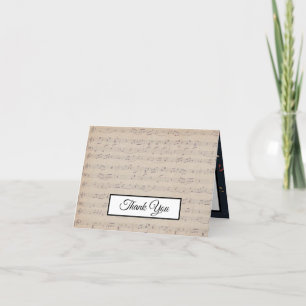 Music Note Pattern Music Theme Musician   Thank You Card