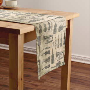 music Note Pattern Music Theme Table Runner