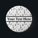 music note Pattern Music Theme Treble Clef    6 Cm Round Badge<br><div class="desc">This music note treble clef design is a must have for any musician or music lover. It would also be the perfect music gift for any musician,  music teacher music lover or yourself! For more music themed decor and gifts visit the rest of our store.</div>