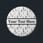 music note Pattern Music Theme Treble Clef    6 Cm Round Badge<br><div class="desc">This music note treble clef design is a must have for any musician or music lover. It would also be the perfect music gift for any musician,  music teacher music lover or yourself! For more music themed decor and gifts visit the rest of our store.</div>