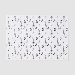 music note Pattern Music Theme Treble Clef  Tissue Paper