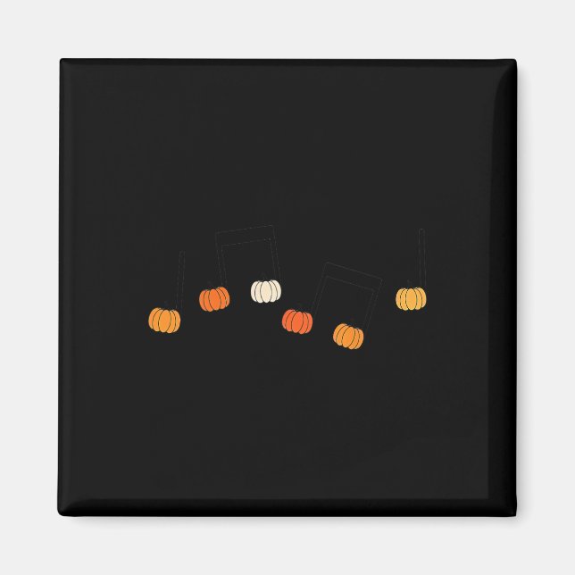 Music Note Pumpkin Fall Music Teacher Halloween Co Magnet (Front)