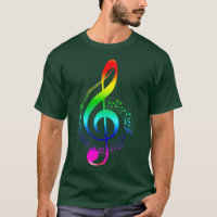 Music Note Rainbow Treble Clef Musical Symbol