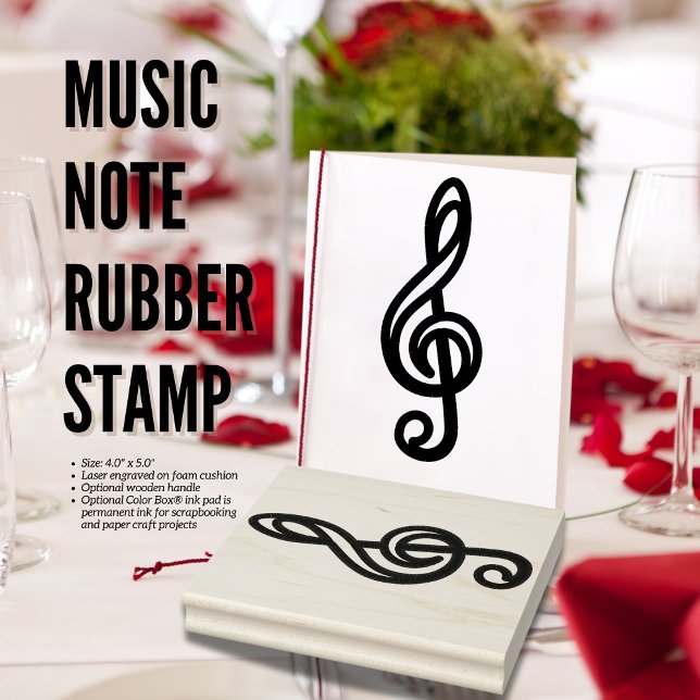 Music Note Rubber Stamp for Creative Projects (Music Note Rubber Stamp Birthday Depot Detroit Michigan)