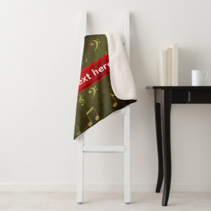music, note, sheet music, gold, banner, template, sherpa blanket