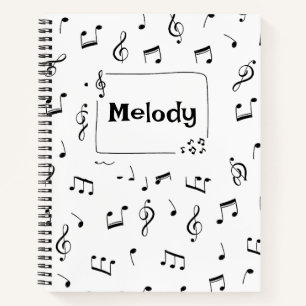 Music Note Spiral Notebook