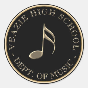 Music Note Sticker for Schools and Music Groups